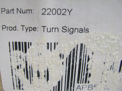 (x2) Incandescent, Yellow Rectangular, 1 Bulb, Surface Mount Side Turn Signal