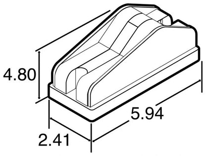 (2) Incandescent, Yellow Rectangular, 1 Bulb, Surface Mount Side Turn Signal