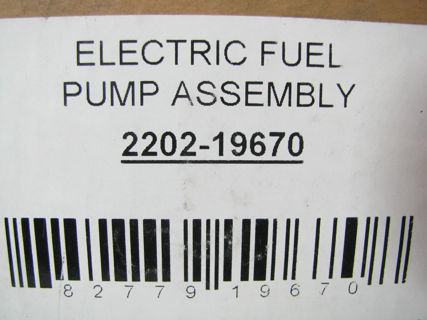 NEW - OUT OF BOX AUTOPART 2202-19670 Electric Fuel Pump Module Assembly