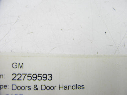 NEW GM Passive Entry Front Left / Right Exterior Door Handle Silver Ice 22759593
