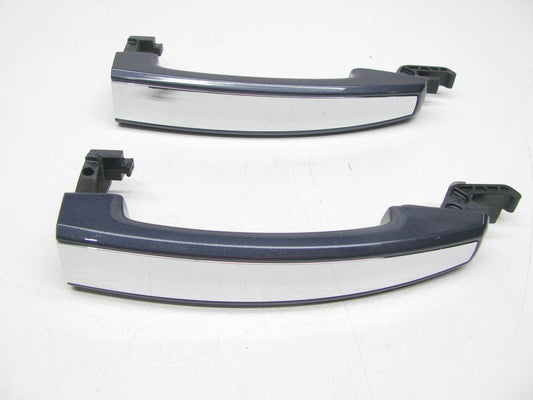 (2) NEW OEM GM 22817278 Exterior Outside Door Handles PAIR Atlantis Blue Color