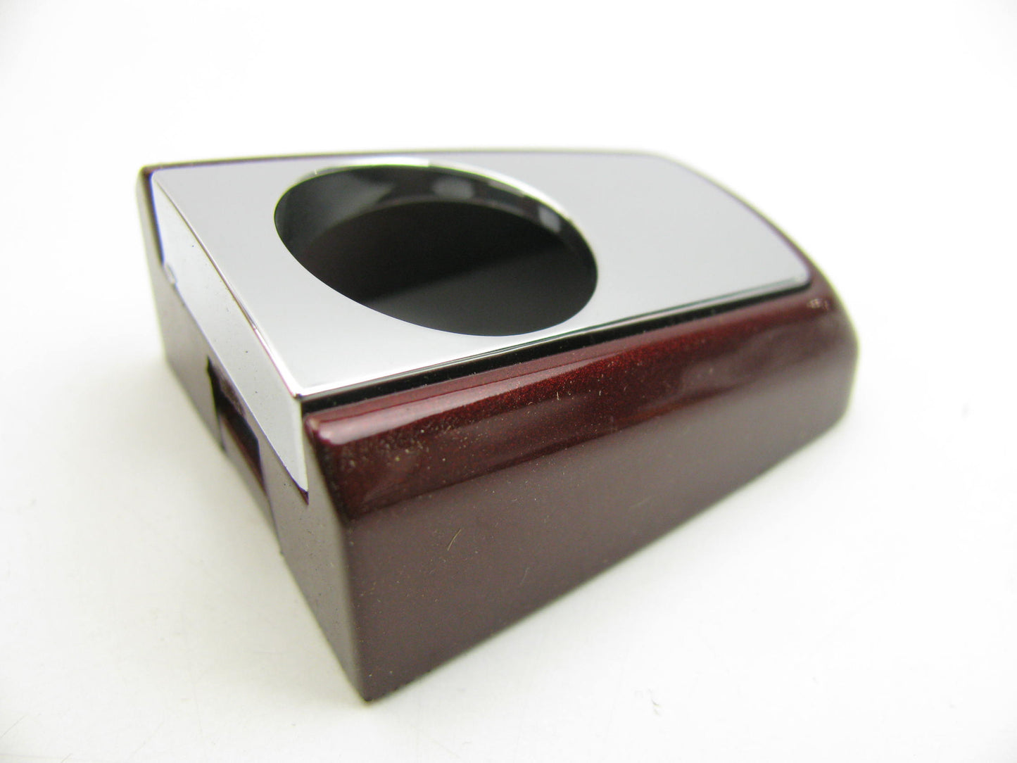 OEM GM Left Front Exterior Door Handle End Cap Baroque Red W/Chrome W/Keyhole