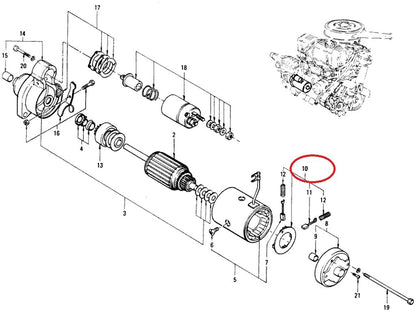 23378-21006 Starter Brush Holder Assembly For 1968-1974 Datsun L16 L18