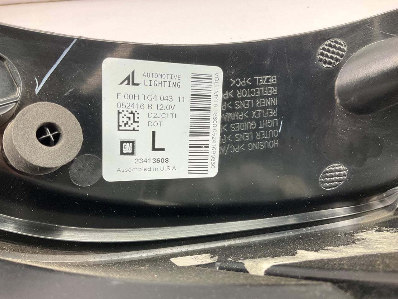 USED #1 OEM Left Driver Side Tail Lamp For 2016-2019 Chevrolet Volt HYBRID
