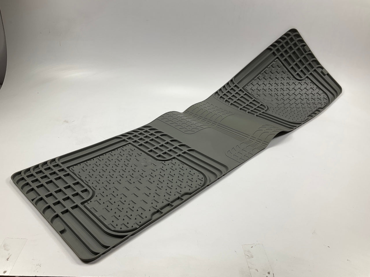 Cut-to-fit Universal Gray 56''x16'' ''Over The Hump'' Rubber Car SUV Rear Floor Mat