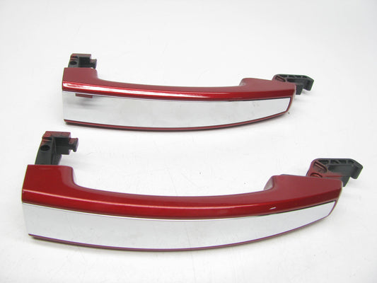 (x2) OEM GM Crystal Red Exterior Door Handle 25836991 Front Rear LH RH