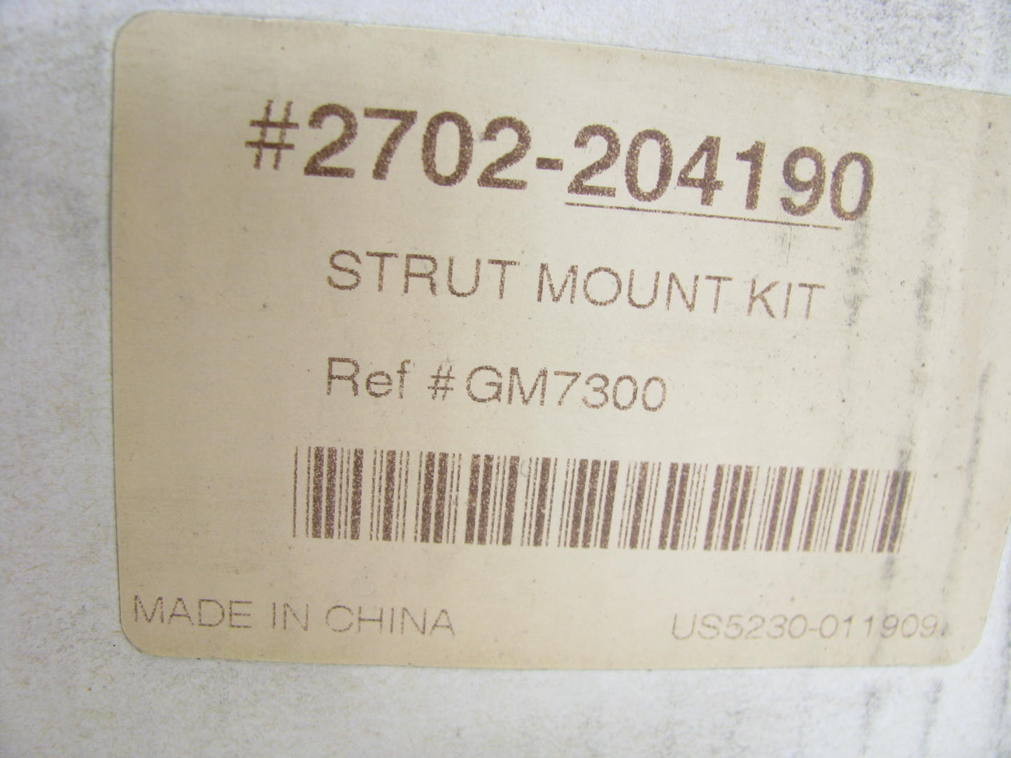 NEW - OUT OF BOX 2702-204190 Suspension Strut Mounting Kit - Rear Left