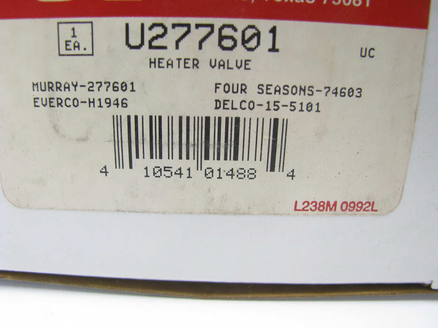 NEW - OUT OF BOX 277601 HVAC Heater Valve