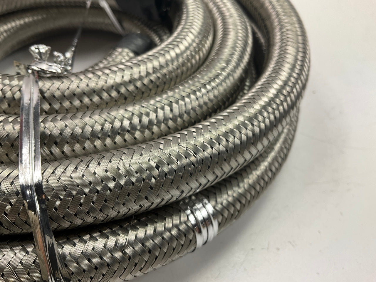 10 FEET - Spectre 29410 Stainless Steel Braided Carb. Fuel Hose 3/8'', 50 PSI Max