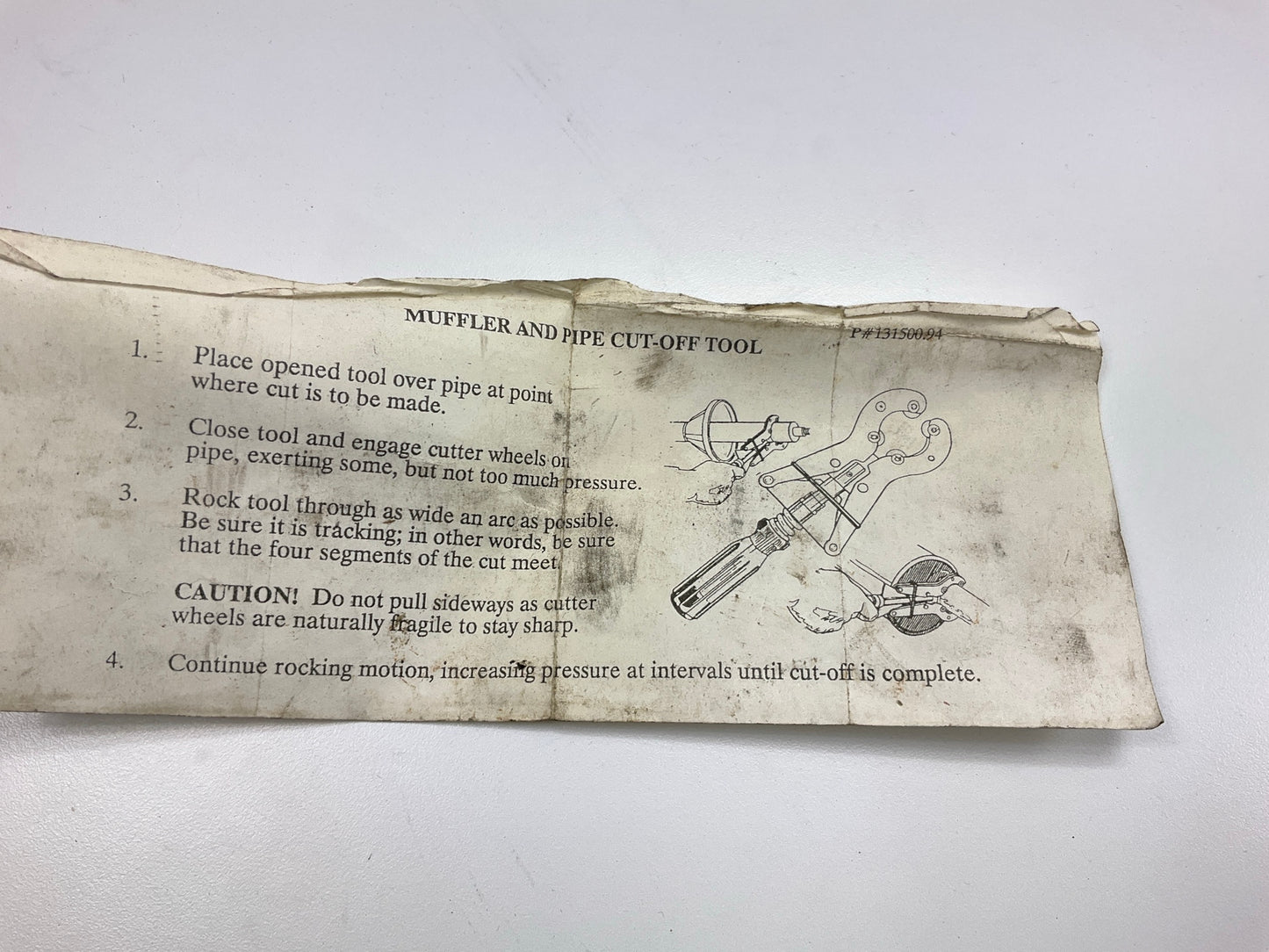 USED Tool # 12 - Lisle 31500 Muffler Exhaust Cutter Tool 1-3/8''-2-1/2'' Pipe
