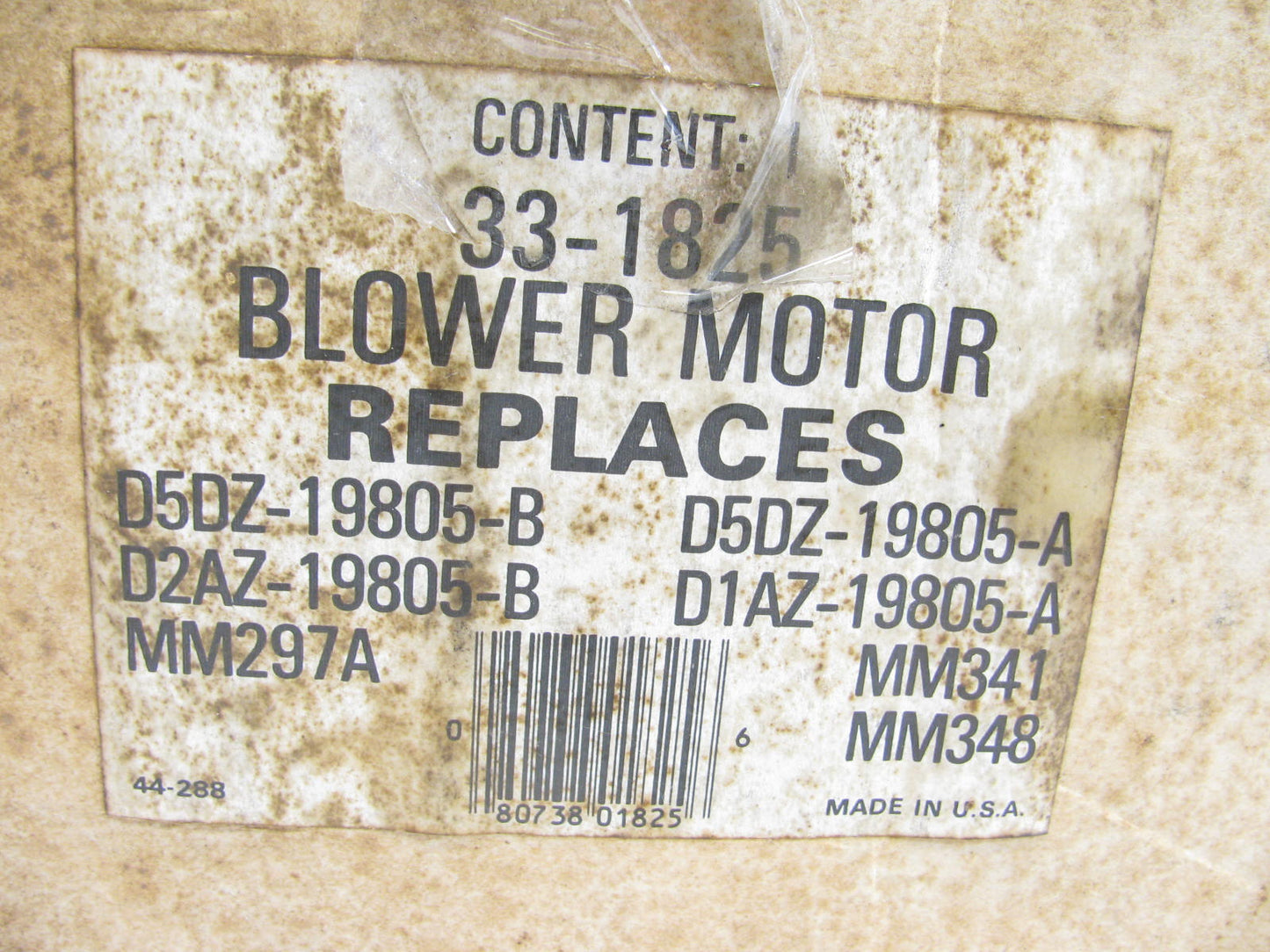 NEW - OUT OF BOX 33-1825 HVAC Blower Motor - D5DZ-19805-B D2AZ-19805-B