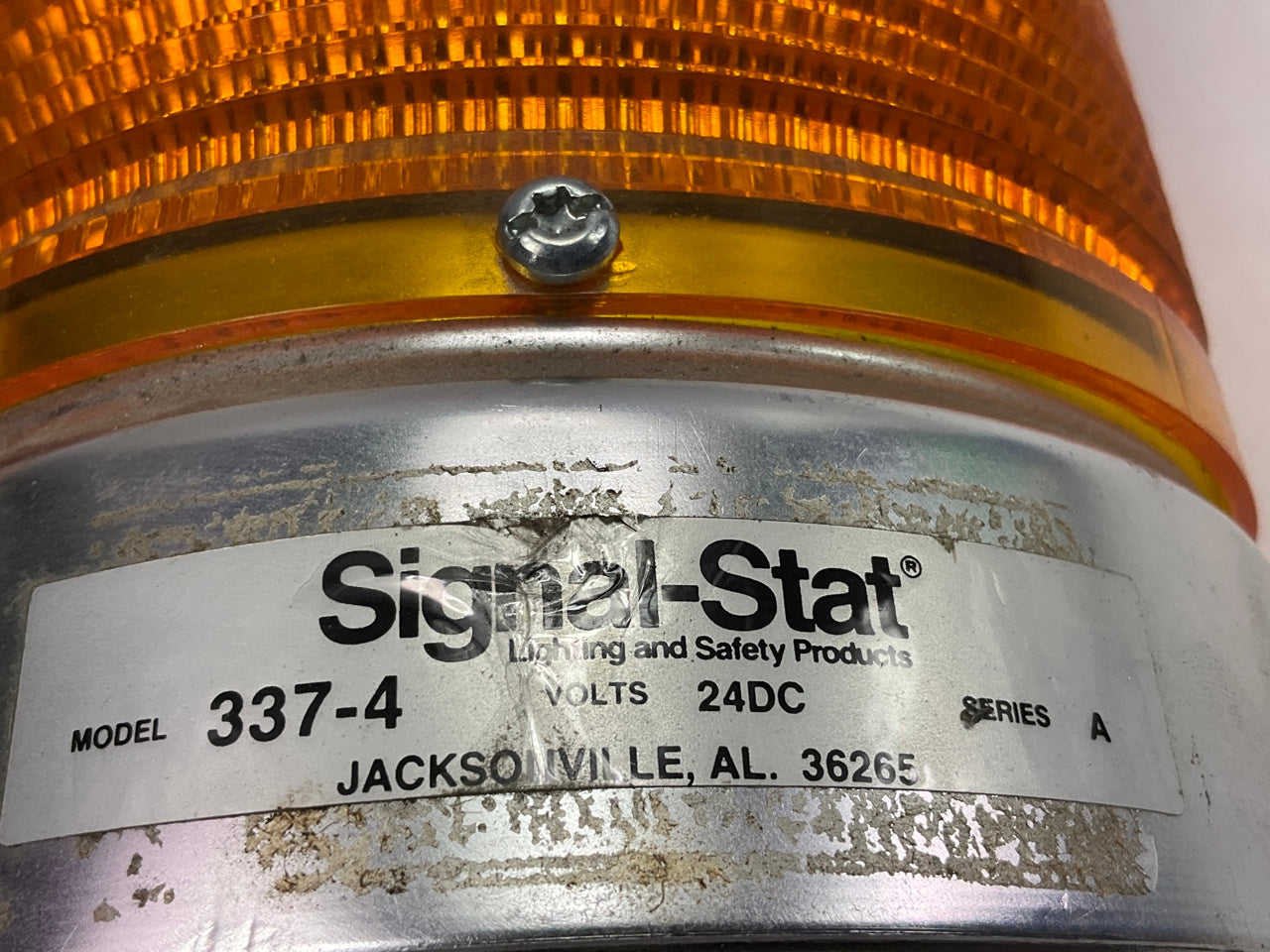 New Unboxed - Vintage Signal-stat 337-4 Orange Beacon Warning Lamp, 24V DC