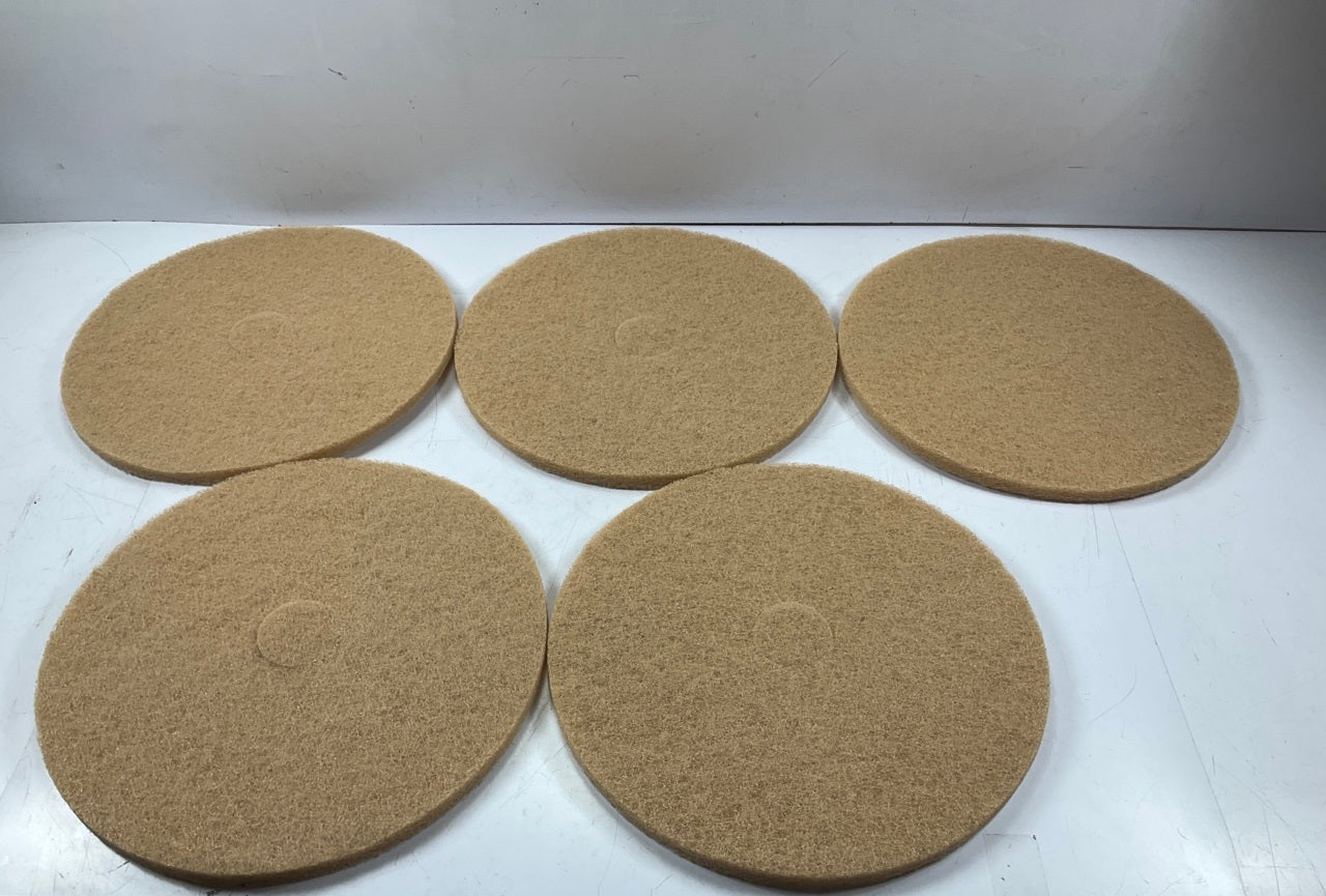 (5) Niagara 3400N 20'' Tan Burnishing Pads 1500-3000 RPM