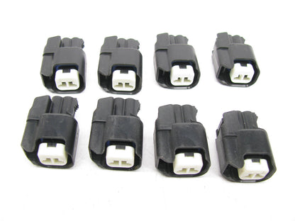 (8) Molex  MX150 EMPTY Female Connector BODY 2-PIN Single Row, 2 Circuits,