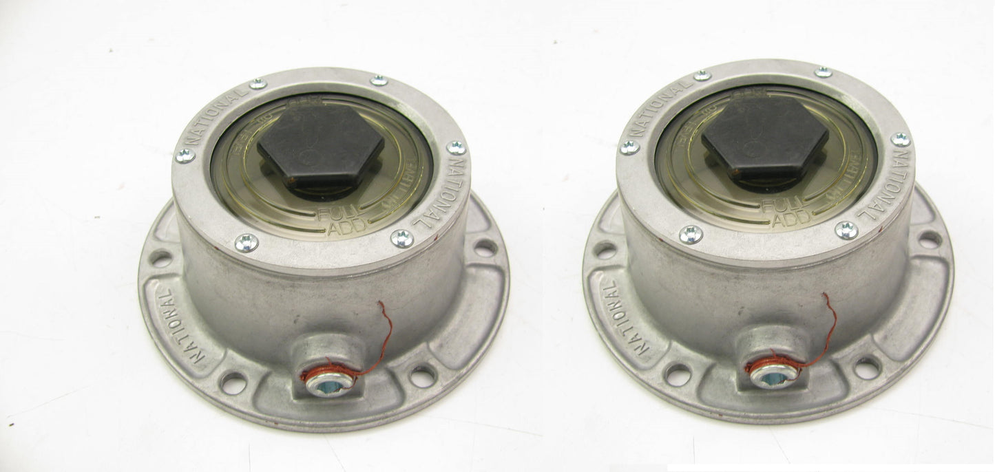 (2) NEW UNBOXED 343-009BK Heavy Duty Truck Wheel Hub Caps 303-4009, 6-bolt