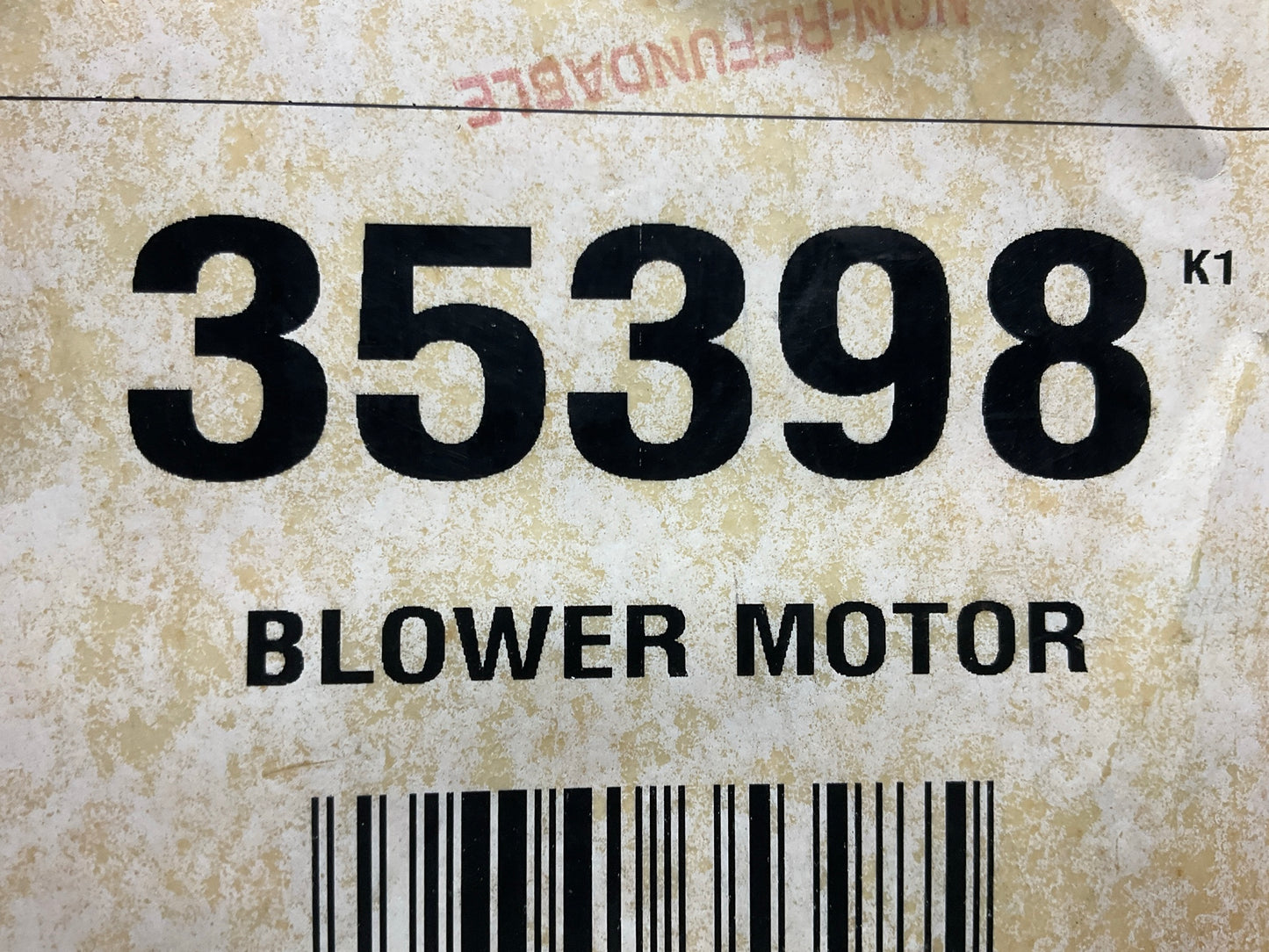 Missing Connector/ Plug - 35398 HVAC A/C Blower Motor