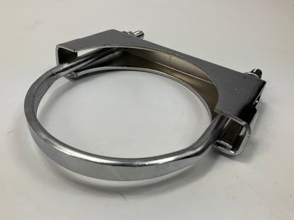 #35776 Steel Chrome Flat Strap U-Bolt Clamp 4'' Dia, 11'' Length, 4'' Bend Radius