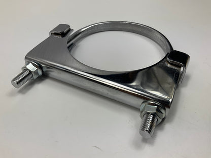 #35776 Steel Chrome Flat Strap U-Bolt Clamp 4'' Dia, 11'' Length, 4'' Bend Radius