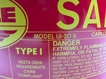 Eagle UI20FS Safety Gas Can, Type I, 2 Gallons