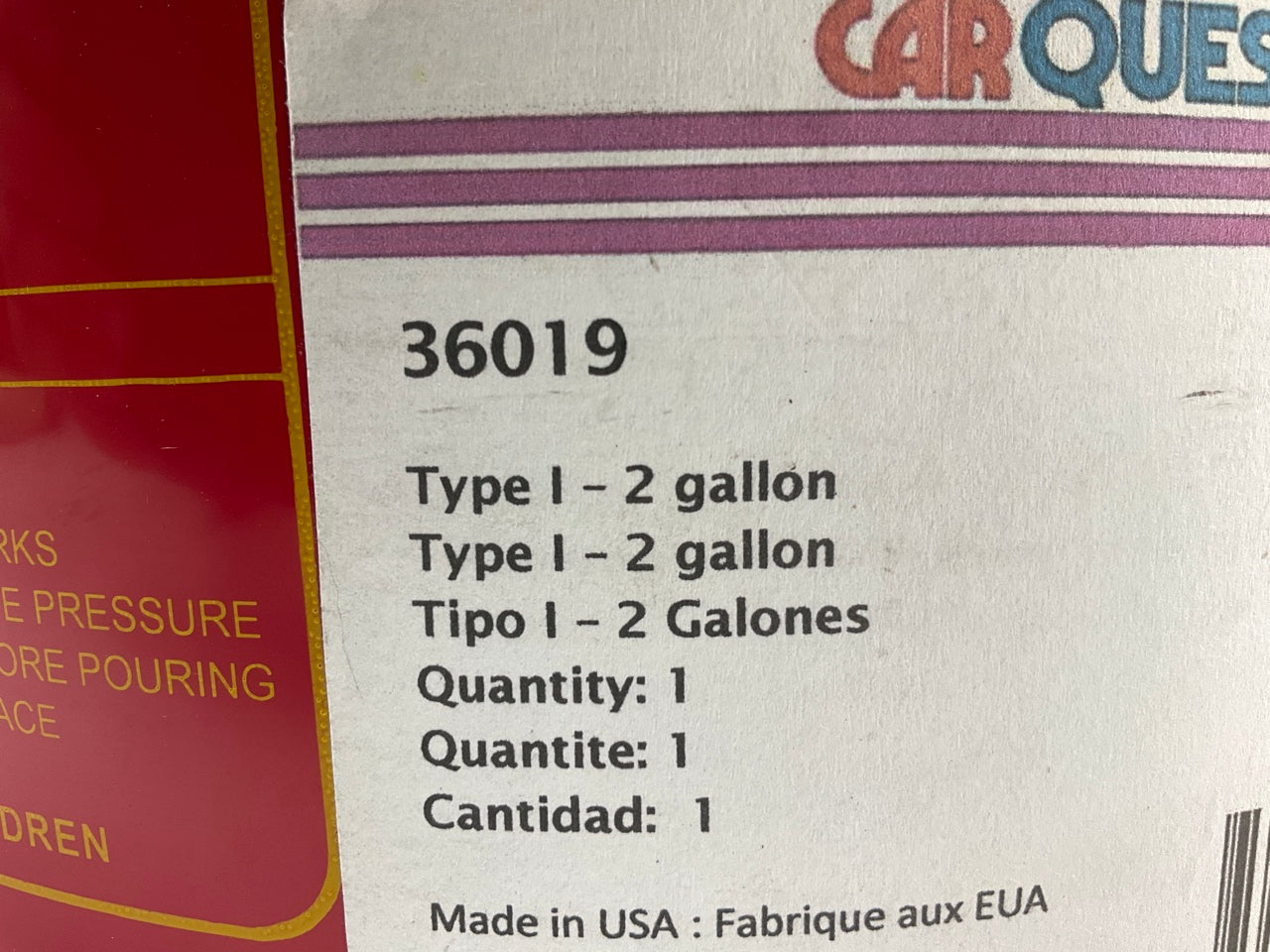 Eagle UI20FS Safety Gas Can, Type I, 2 Gallons