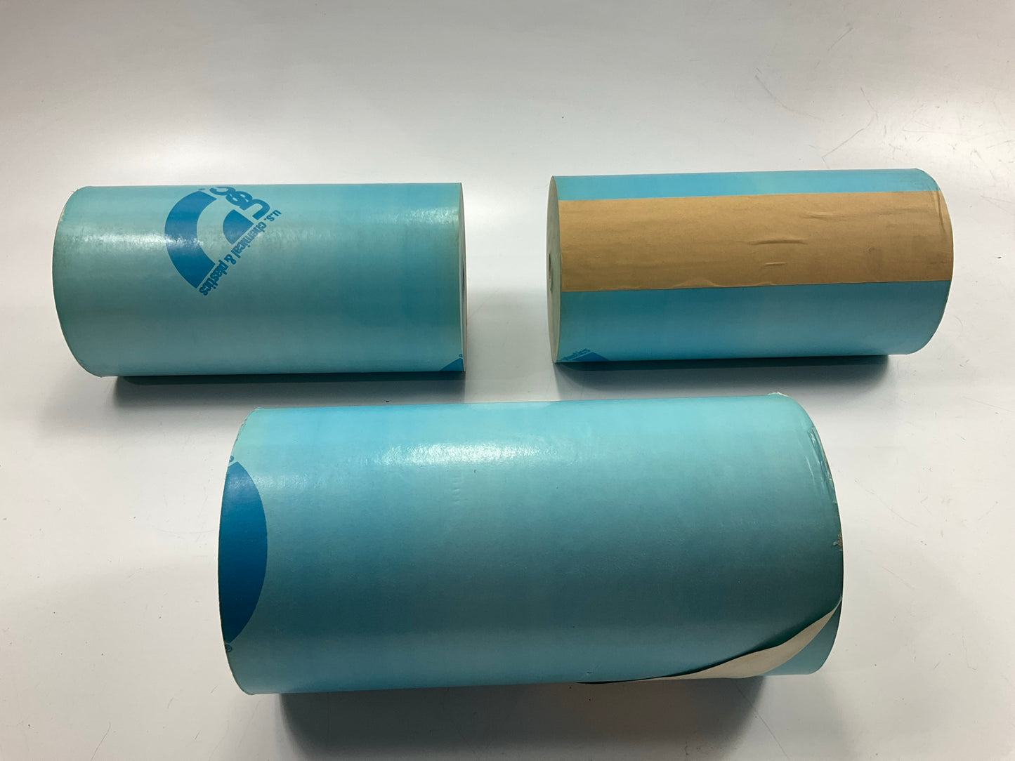 COSMETIC DAMAGE (3) USC 38012 Polycoated Blue Masking Paper Rolls - 12''x738 Feet