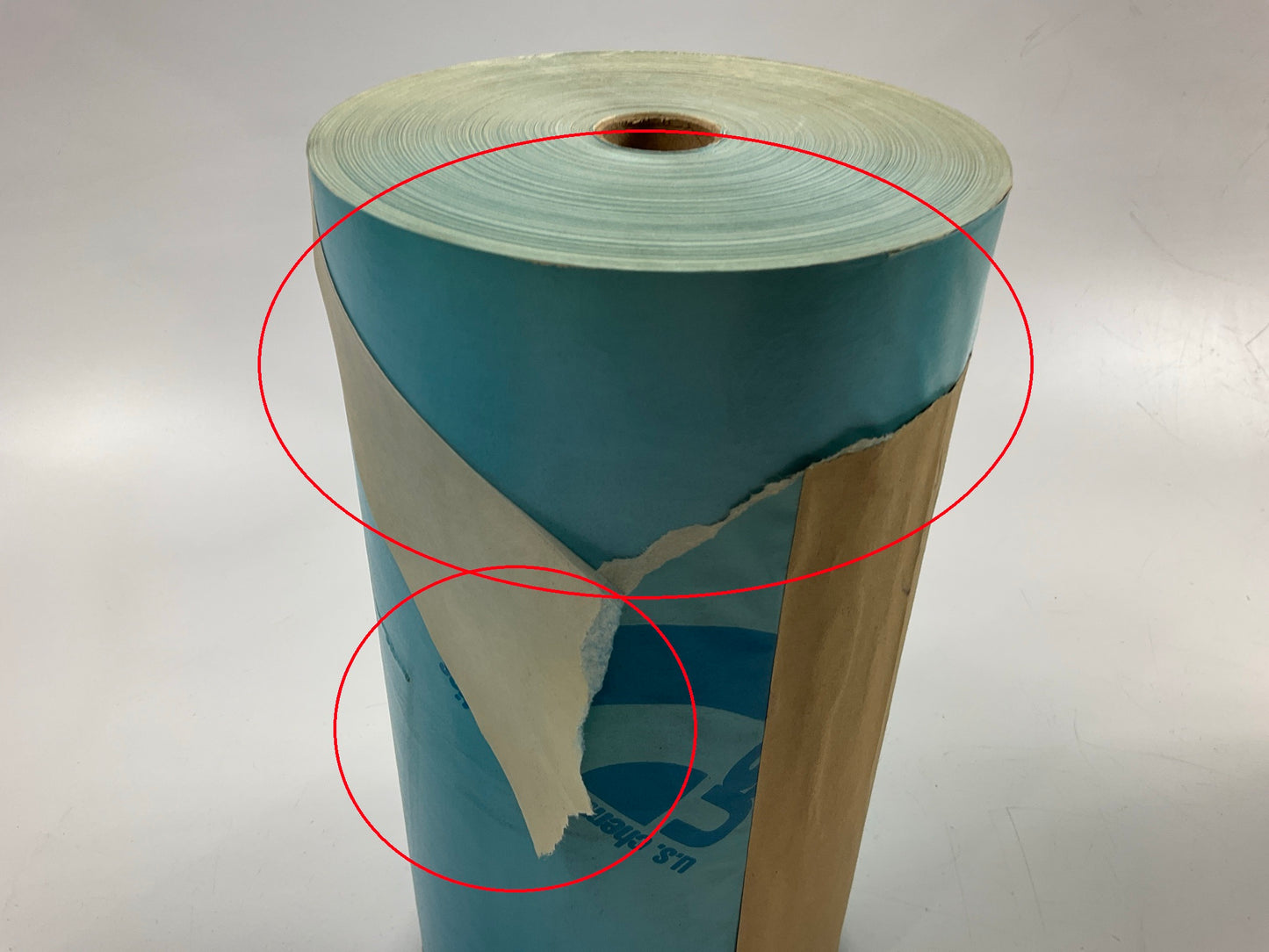 COSMETIC DAMAGE (3) USC 38012 Polycoated Blue Masking Paper Rolls - 12''x738 Feet