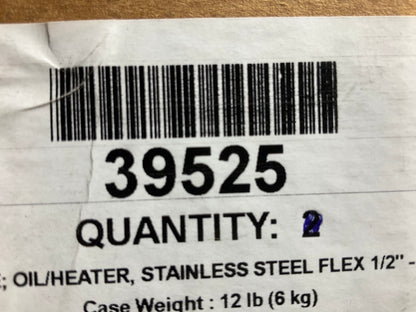 UNBOXED SPECTRE Stainless Steel Flex 1/2'' Oil Cooler Heater Hose 25 Ft Roll 25'