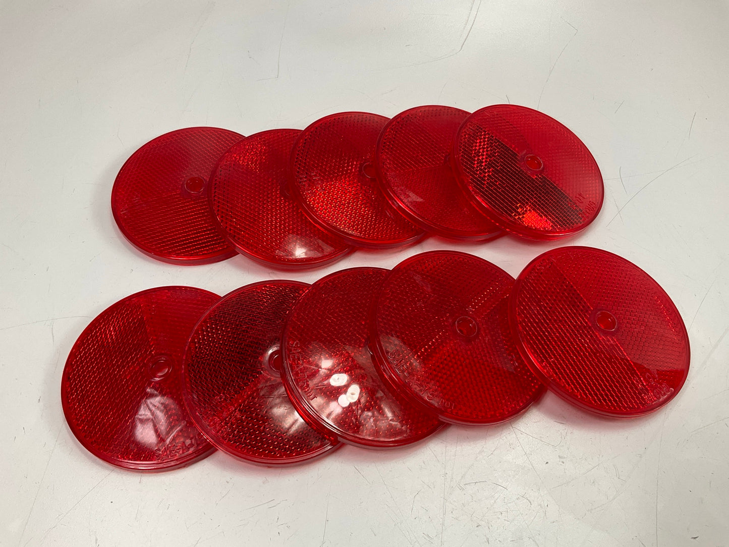 (10) Grote 4015 Red 3.25'' Sealed Circular Light Lamp Reflector Lens SAE-A-75 DOT