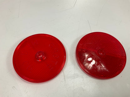 (10) Grote 4015 Red 3.25'' Sealed Circular Light Lamp Reflector Lens SAE-A-75 DOT