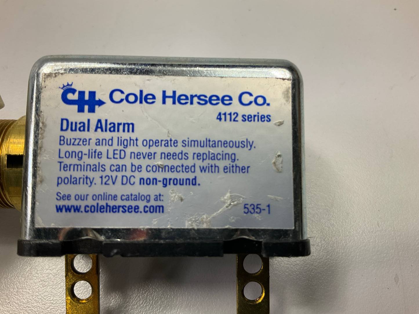 NEW UNBOXED Cole Hersee 4112-RC-BP Dual Alarm Buzzer 12V, Sold As Shown
