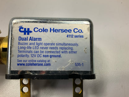 NEW UNBOXED Cole Hersee 4112-RC-BP Dual Alarm Buzzer 12V, Sold As Shown