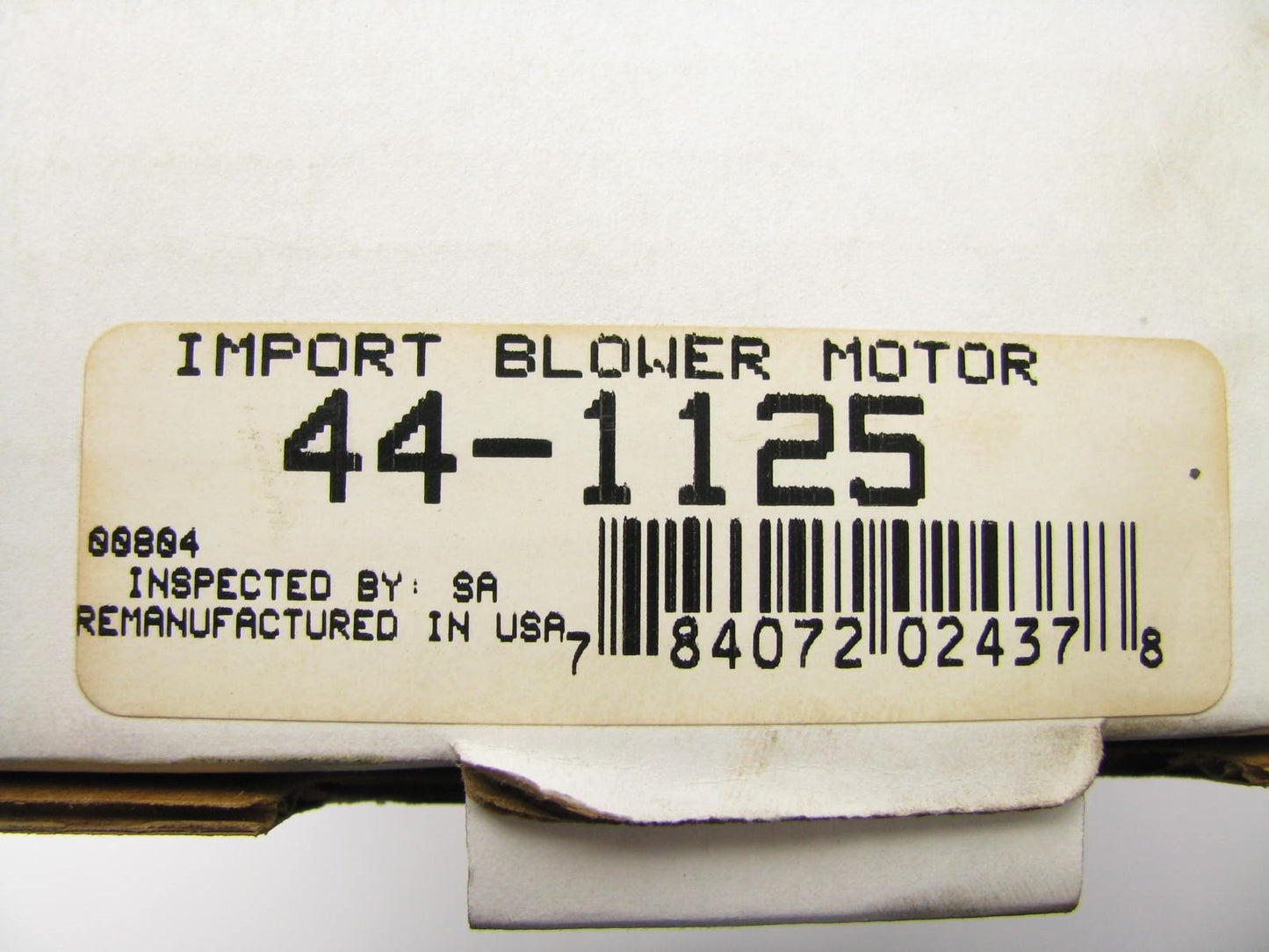 REMAN. 44-1125 HVAC A/C Blower Motor 1986-1988 Toyota Cressida, 1988-1989 Celica