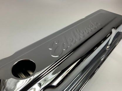 New Unboxed Edelbrock 4449 Chrome Signature Valve Covers 59-86 Chevy Small Block