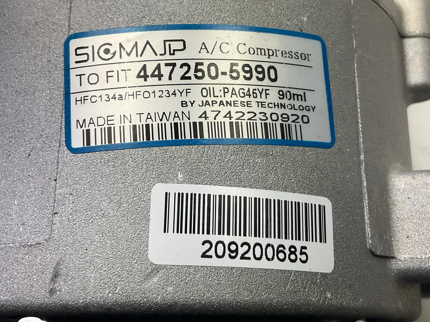 New Unboxed 447250-5990 A/C Compressor For 2015-2022 Ram ProMaster City