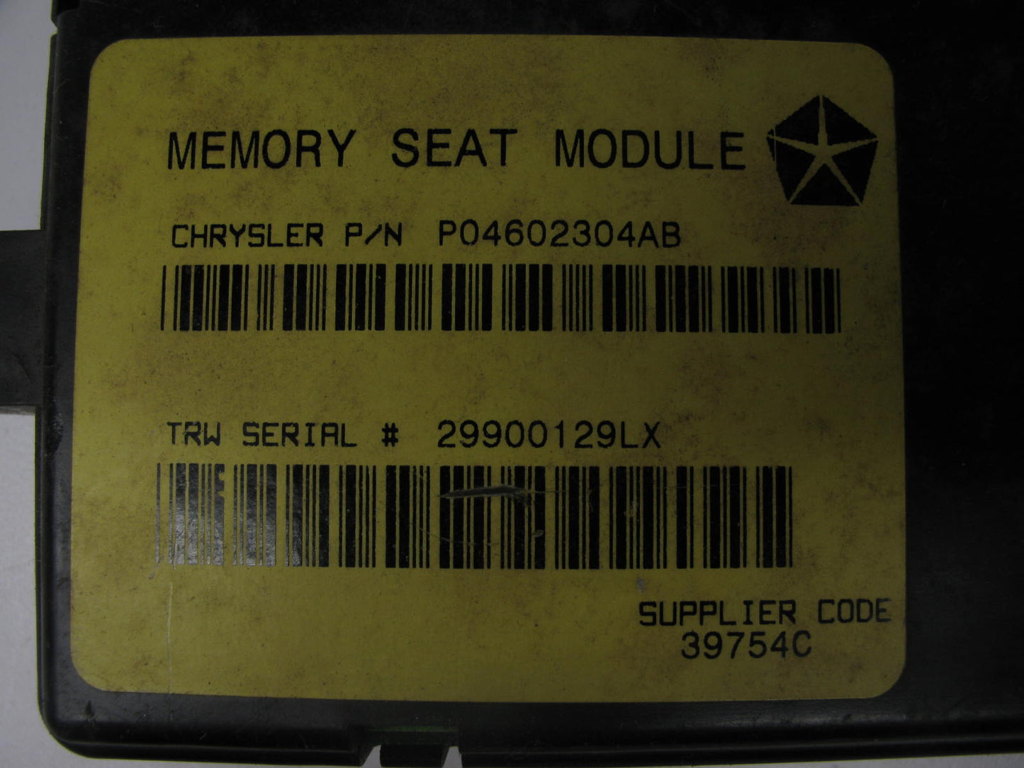 NEW - OUT OF BOX  OEM 4602304AB Power Seat Memory Module For MOPAR