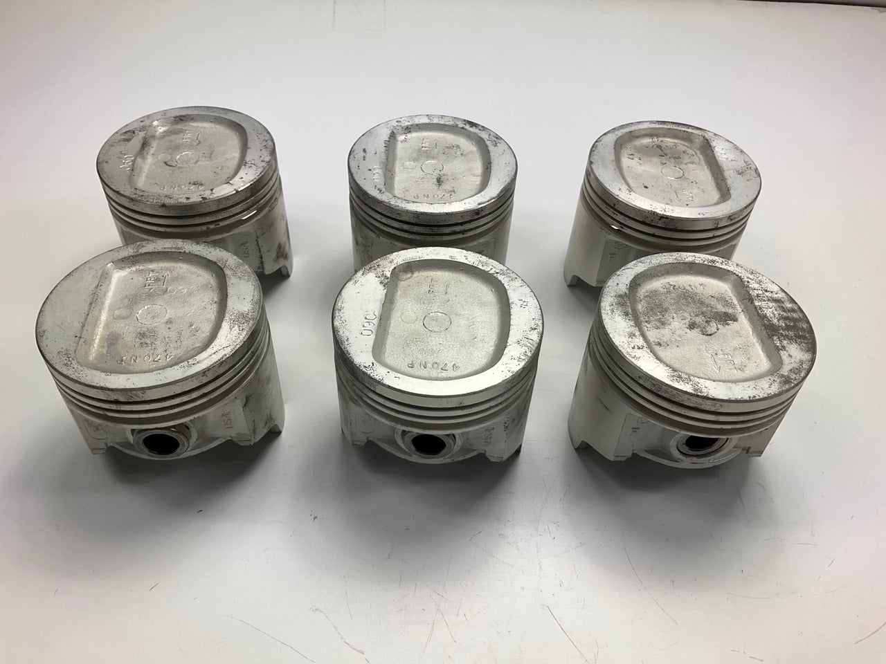 (6) NEW OUT OF BOX - 470NP-060 .060'' Engine Pistons For 79-90 AMC/Jeep 4.2L I6