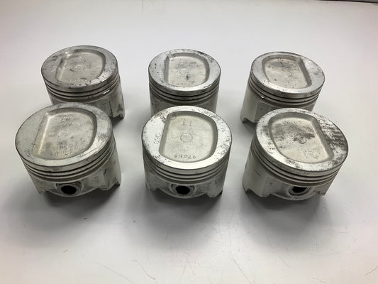 (6) NEW OUT OF BOX - 470NP-060 .060'' Engine Pistons For 79-90 AMC/Jeep 4.2L I6