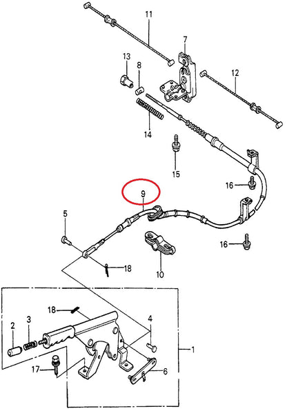 NEW - OUT OF BOX 47510-692-690 Front Parking Brake Cable 1980 Honda Prelude