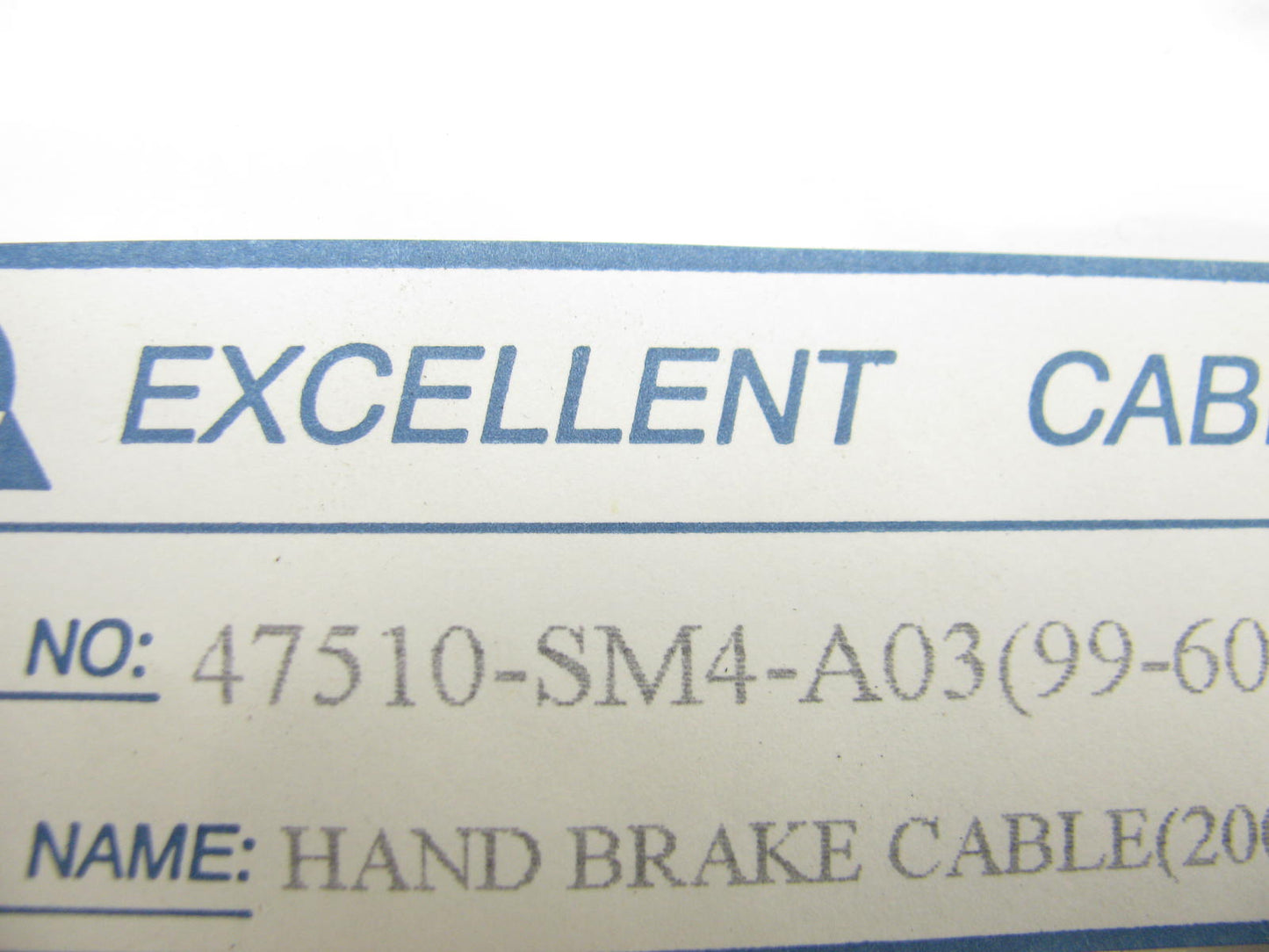 NEW - Out Of Box 47510-SM4-A03 Rear Right Parking Brake Cable 90-92 Honda Accord
