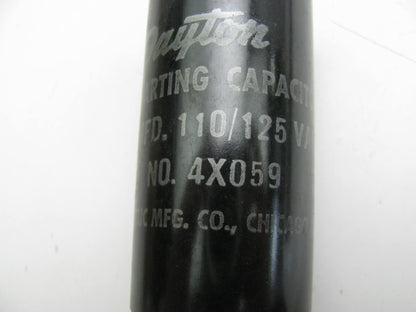NEW - OUT OF BOX - Dayton 4X059A Capacitor 130-156 MFD 110-125 VAC