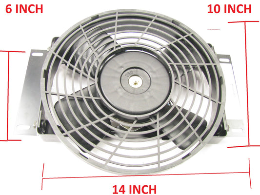 UNIVERSAL Sanden Small Electric Cooling Fan With Mounting Bracket For Imports