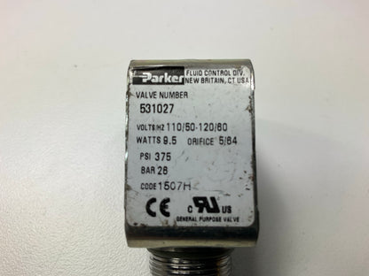 NEW UNBOXED Parker 531027 Replacement Solenoid 120 Volt Coil