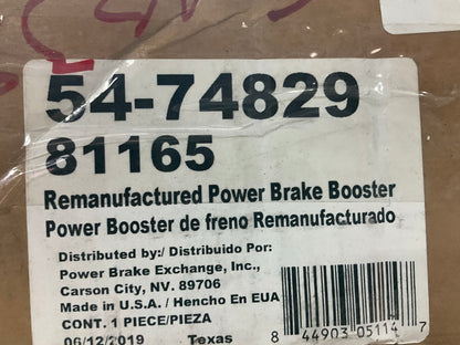 NEW - OUT OF BOX - Missing Nuts 54-74829 Power Brake Booster