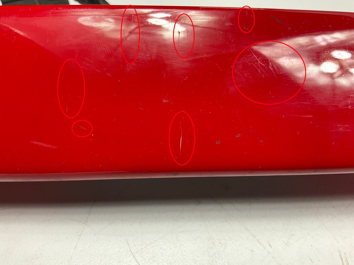 USED SCRATCHED - License Plate Lamp Light Trim Flame Red 99-04 Grand Cherokee
