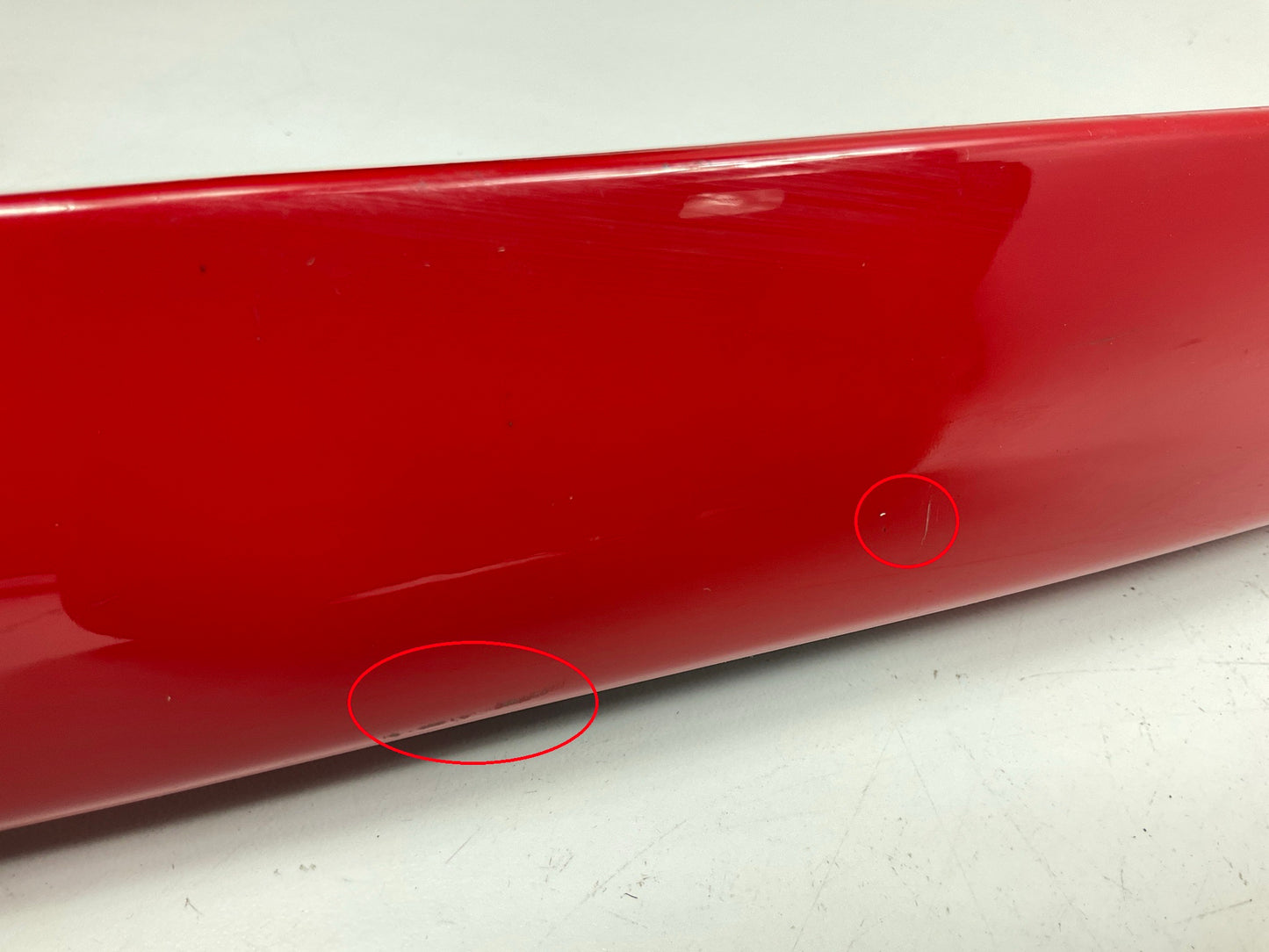 USED SCRATCHED - License Plate Lamp Light Trim Flame Red 99-04 Grand Cherokee