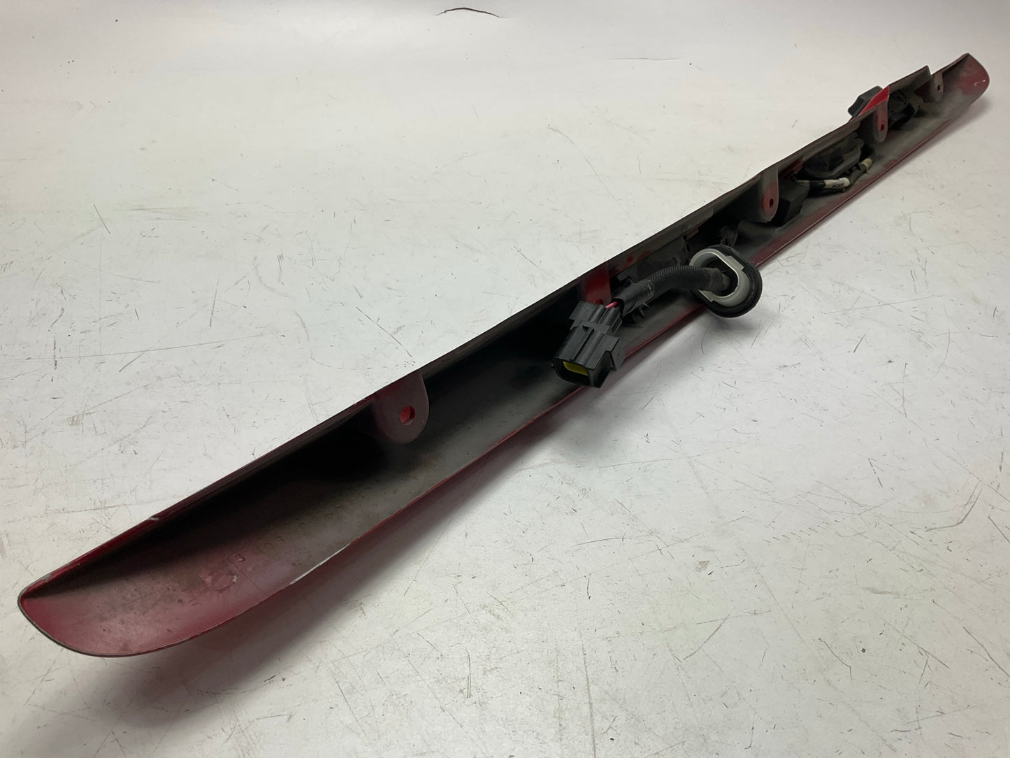 USED SCRATCHED - License Plate Lamp Light Trim Flame Red 99-04 Grand Cherokee