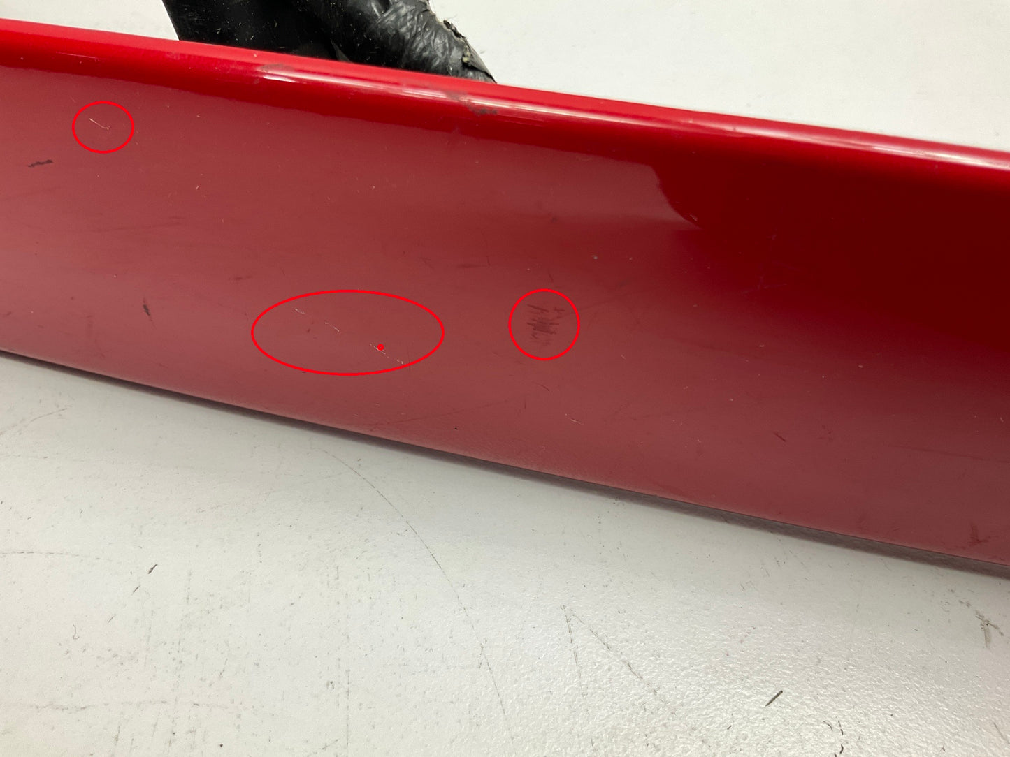 USED SCRATCHED - License Plate Lamp Light Trim Flame Red 99-04 Grand Cherokee
