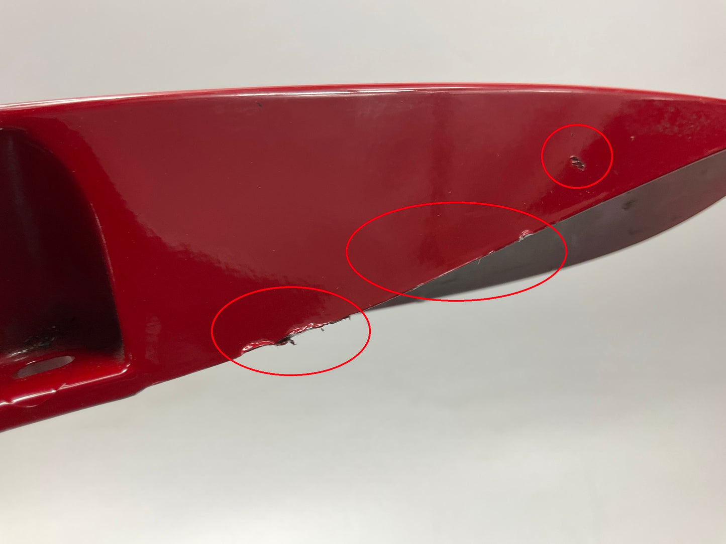 USED SCRATCHED - License Plate Lamp Light Trim Flame Red 99-04 Grand Cherokee