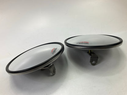 (2) NEW UNBOXED  8-1/2 Inch 8.5'' Stainless Steel Convex Truck Mirror W/ Bracket