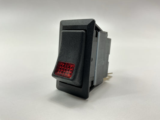 NEW UNBOXED Cole Hersee 58328-04 Black SPST On-Off Rocker Switch With Red Lens